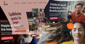 Ljudbokstjänster och ebokstjänster.
